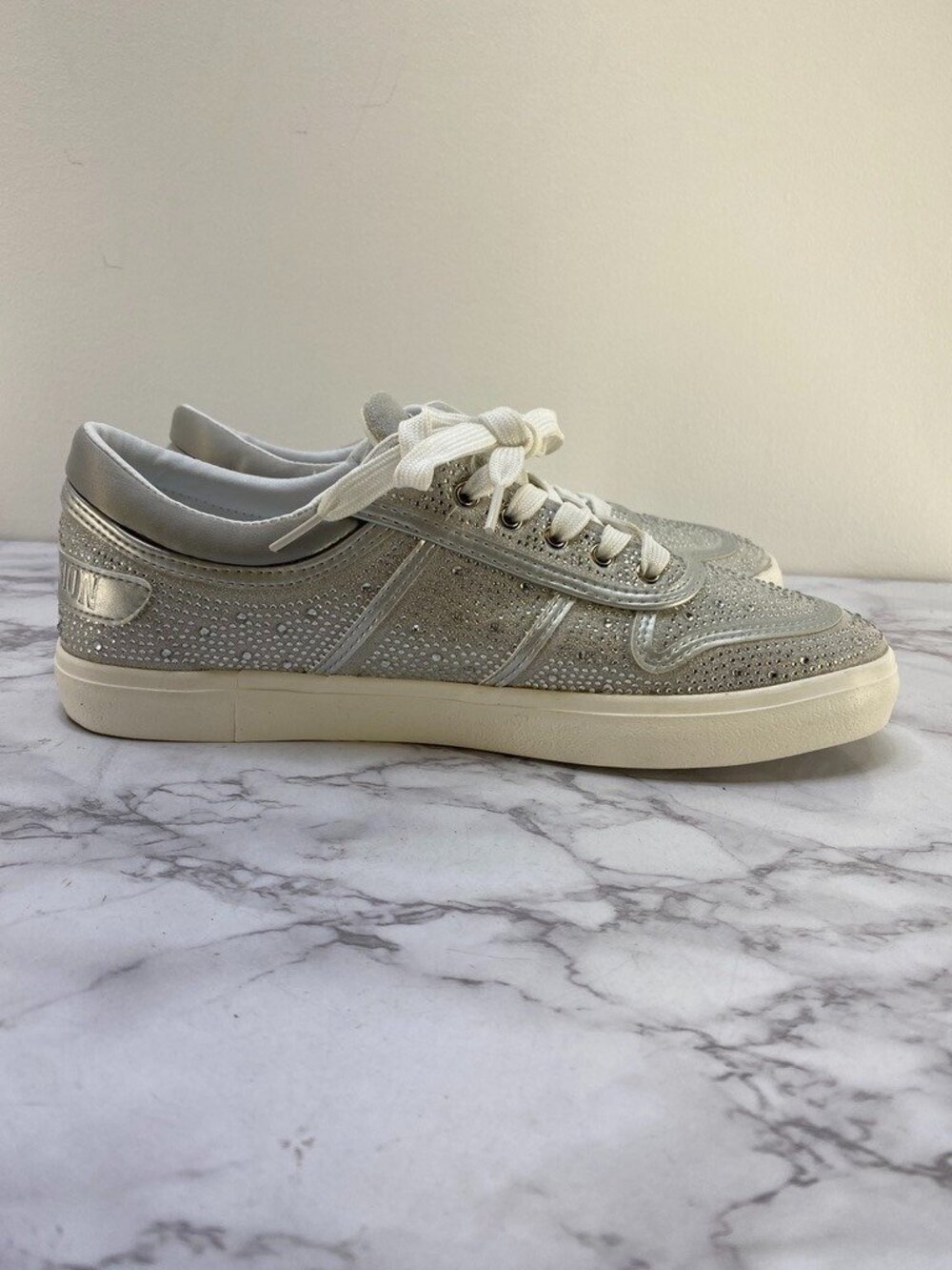 True Religion Esperanza Women's Rhineston Silver Sneaker SZ 10 - Picture 8 of 11